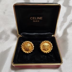 CELINE  PARIS vintage pre-owned clip earrings